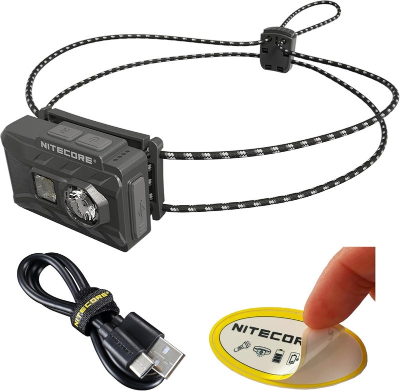 NITECORE NU20 Classic Ultralight Headlamp, 360 Lumen USB-C Rechargeable Lightweight for Backpacking, Camping, Running with Auxilary White and Red Light - Image 1